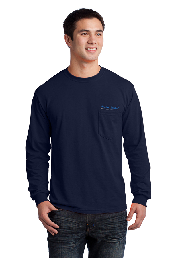 HVAC Long Sleeve Silk Screened POCKET T-Shirt